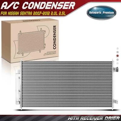 1x AC Condenser w/Receiver Drier for Nissan Sentra 2007 2008 2009-2012 2.5L 2.0L - Image 1 of 4