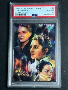 2024 Star Wars Galaxy Chrome Aqua Lava Refractor The Legacy #47 PSA 10 Padme SP - Picture 1 of 2