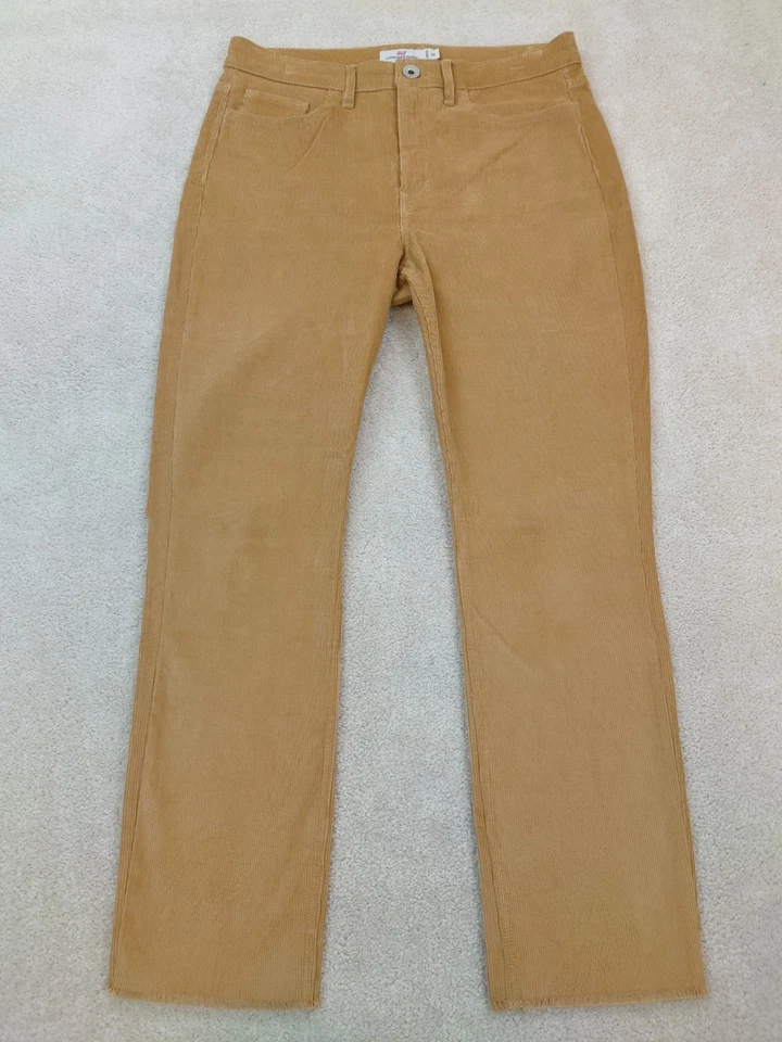 Pantalones de trigo Vineyard Vines Micro Cord elásticos para mujer talla 28 entrepierna 27" Foto 1 de 4