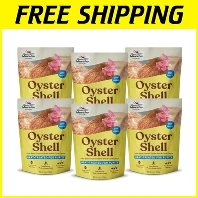 6-Pack Crushed Oyster Shell for Laying Hens - Strengthen Eggshells Naturally - Image 1 of 4