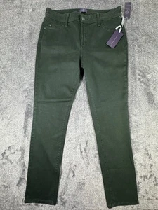 NEW NWT NYDJ Women’s Sz 10 Lift Tuck Technology Forrest Green Straight Leg Pants - Picture 1 of 17