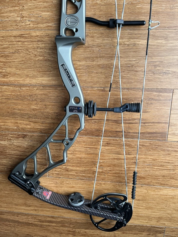 Elite Impulse 34 V Grip 50-60# 29” & 28” Mods  75-90% Let Off RH Gray / Carbon - Image 1 of 4