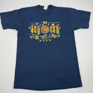 Vintage Mom Garden Schmetterling Marienkäfer Biene T-Shirt dunkelblau Tee Größe Large - Bild 1 von 6