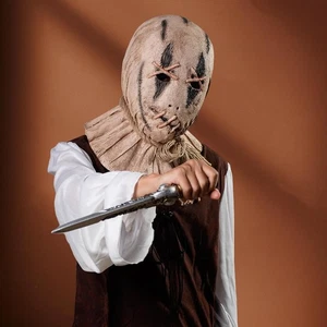 Gruselige Vogelscheuche Faux Latex Halloween Maske Kostüm Party Kopfbedeckung - Bild 1 von 24