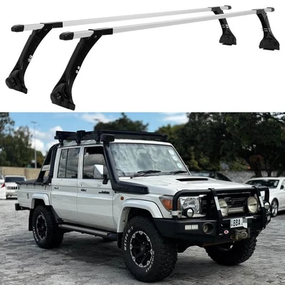 For Toyota Land Cruiser 63" Rain Gutter Roof Rack Cross Bars Luggage Carrier - Image 1 of 4