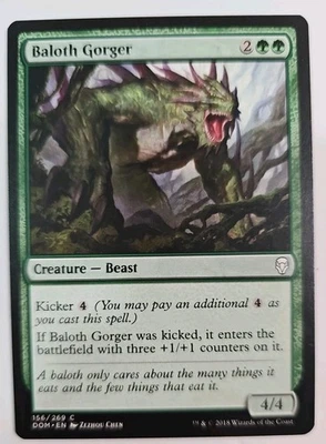 MTG Magic The Gathering Card Baloth Gorger Creature Beast Green Dominaria 2018 - Image 1 of 2