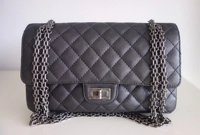 Sac 2.55 chanel cuir gris - Photo 1/4
