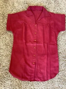 Woman’s Vintage Maroon Short Sleeve Top No Tag Small - Picture 1 of 4