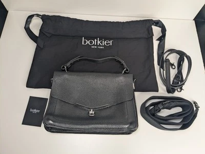 Botkier Valentina Black Pebbled Leather Crossbody Bag Purse Clutch Dust Bag Tags - Image 1 of 4