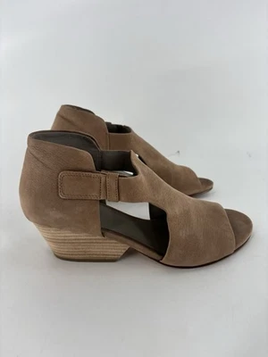 Sandalias Eileen Fisher Iris para mujer 8,5 cuero marrón punta abierta recortada tacón informal Foto 1 de 4
