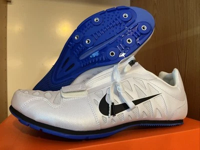 Nike Zoom LJ 4 Salto Largo Hombres 11 Mujeres 12.5 Pista Campo Zapatos Picos Blanco Negro Foto 1 de 4
