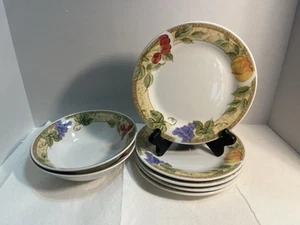 Fruita White by Gibson Designs 5 Bread Plates 2 Cereal, Bowls 1209 - Picture 1 of 4
