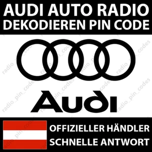 AUDI RADIO DEKODIEREN PIN CODE CHORUS CONCERT GAMMA SYMPHONY NAVIGATION RNS-E - Bild 1 von 4
