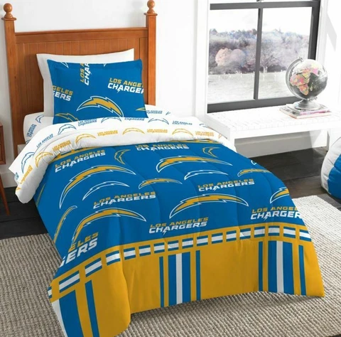 Los Angeles Chargers NFL Rotary Twin Bed in a Bag Set - AB08R79KZ4V6 Cover