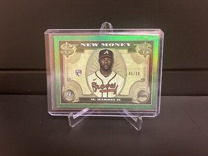 2023 BOWMAN PLATINUM MICHAEL HARRIS NEW MONEY GREEN PARALLEL  45/99 NO. NM-5