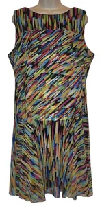 ILE New York Lined Multicolor Sleeveless Dress Size 16 - Picture 1 of 2