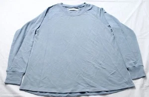 Lake Men's Long Sleeve Crewneck Lightweight Bamboo Tee EJ2 Coastal Blue Small - Picture 1 of 3