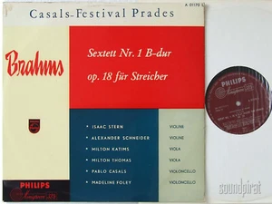 CASALS STERN SCHNEIDER BRAHMS SEXTET PRADES PHILIPS ED.1 MINIGROOVE A 01170 L NM - Picture 1 of 4