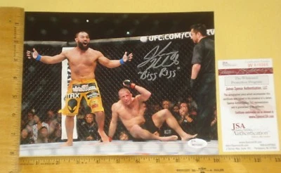 Real JSA Auténtico Johny Hendricks AUTOGRAFIADO 8"X10" Foto a Color James Spencer Foto 1 de 2