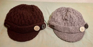 Wollmütze,Schirmmütze,Beanie,Gr. M/56,Moshiki,100% Wolle,verschiedene Farben! - Picture 1 of 4