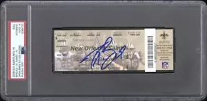 Drew Brees Signed 510 Yards Passing Full Ticket Stub 11/19/06 Saints PSA 10 Auto - Picture 1 of 2