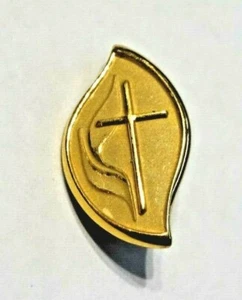 10K GOLD GEFÜLLT ~ GELBGOLD KREUZ ANSTECKNADEL ~ CHRISTLICH - Bild 1 von 2