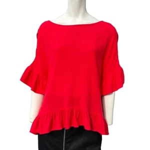 Love Me Red Flutter Top After Market L NWT - Picture 1 of 2
