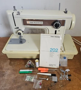 Frister Rossman 202 Sewing Machine YM-140ASR Motor Tested Working with Hard Case - Picture 1 of 24
