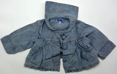 Lightweight Original Baby Designer Denim Jacket By Kenzo Size 12M 74 - Image 1 of 2