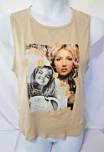 Britney Spears Lucky Junior Size XXL Beige Ribbed Tank Top New With Tags - Picture 1 of 3