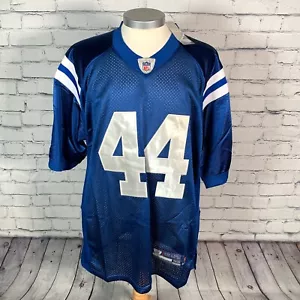 NFL Indianapolis Colts Dallas Clark #44 Jersey Shirt Reebok Size 48 Medium Blue - Picture 1 of 12