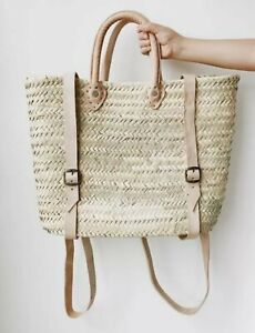  Backpack, Straw Bag Made, Shopping and Picnic Baskets, Traditional