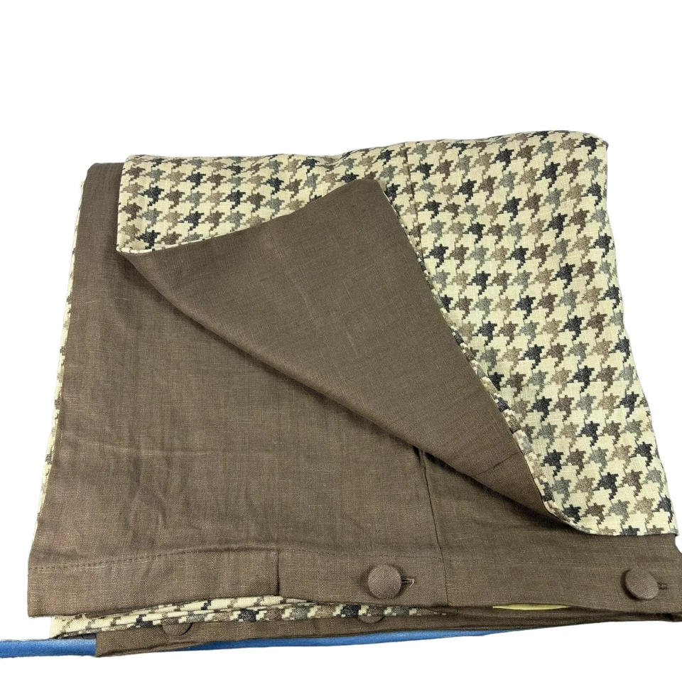 Capa de edredom tamanho completo Eastern Accent nicho espinha de peixe mistura de linho 78” X 88” - Imagem 1 de 4