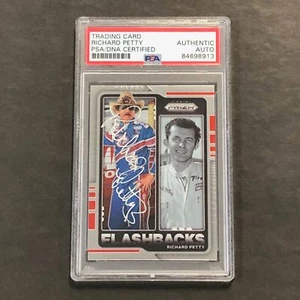2021 Panini Prizm Racing Flashbacks #77 Richard Petty Signed Card AUTO PSA Slabb - Picture 1 of 2