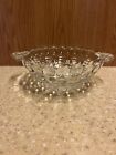 Anchor Hocking Bubbles & Ladder Depression Glass Candy Dish VGC 