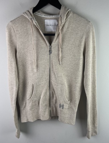 UNDERCOVER Felpa con cappuccio Victoria's Secret Y2K Tan Super Model Essentials Angel Wings zip piccola