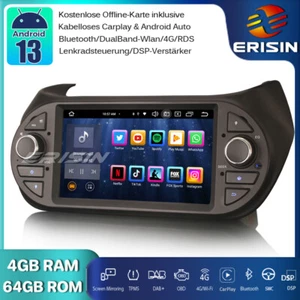 64GB Android 13 Autoradio GPS Navi Fiat Fiorino Qubo Citroen Nemo Peugeot Bipper - Bild 1 von 20
