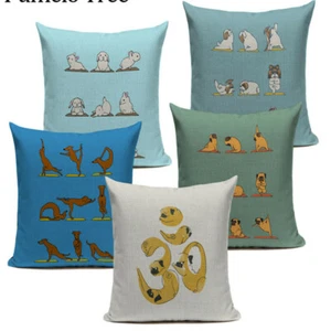 Pug Dog Rabbit Yoga Cushion Cute Cover Sleep Dog Pillow Animal Cushion Cover - Picture 1 of 37
