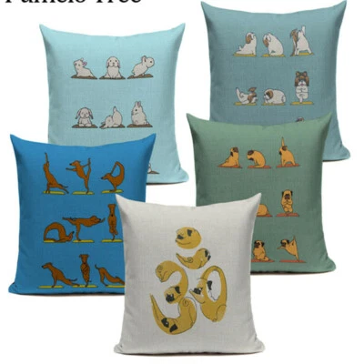 Pug Dog Rabbit Yoga Cushion Cute Cover Sleep Dog Pillow Animal Cushion Cover - Image 1 of 4