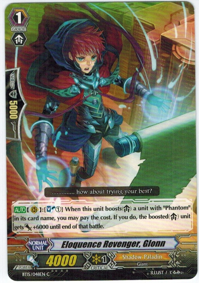 4 x Eloquence Revenger, Glonn - BT15/048EN - C Near Mint / Mint, English - Image 1 of 1