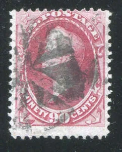 US Stamp Fine 166 90¢ Rose Carmine Perry 1879  CV $275.00 - Picture 1 of 5