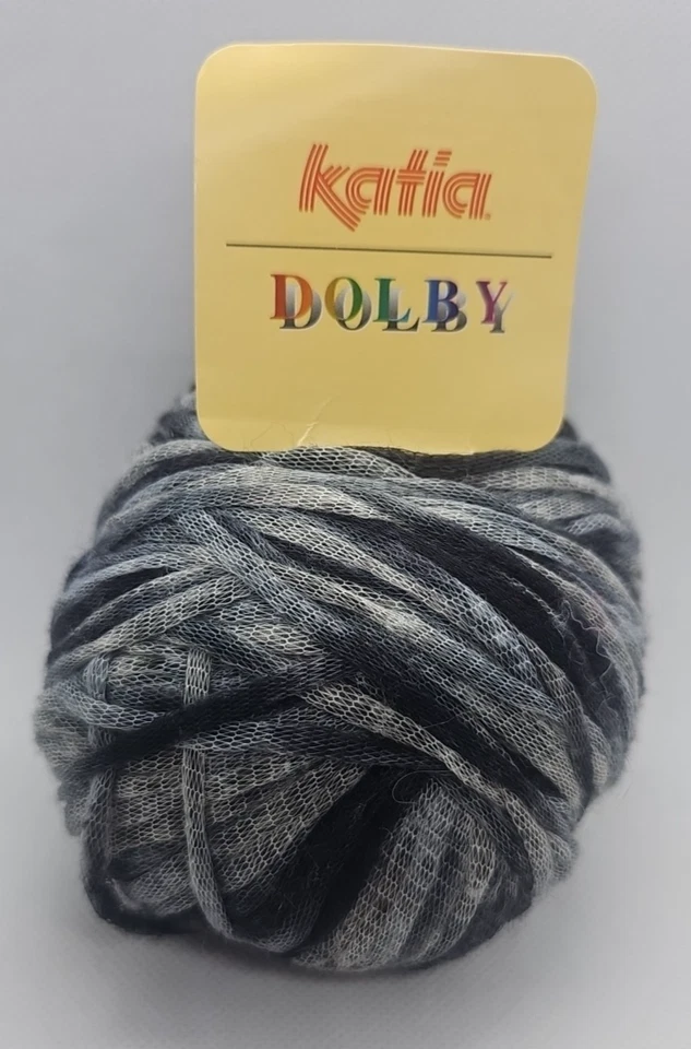 Katia DOLBY Hilo Color #555-Negro y Gris 50g/137yds Mezcla Lana Foto 1 de 4