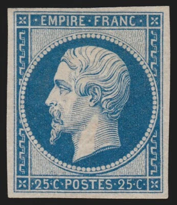 n°15c, Napoléon 25c bleu, réimpression de 1862, neuf *  Certificat - TB - Photo 1/4