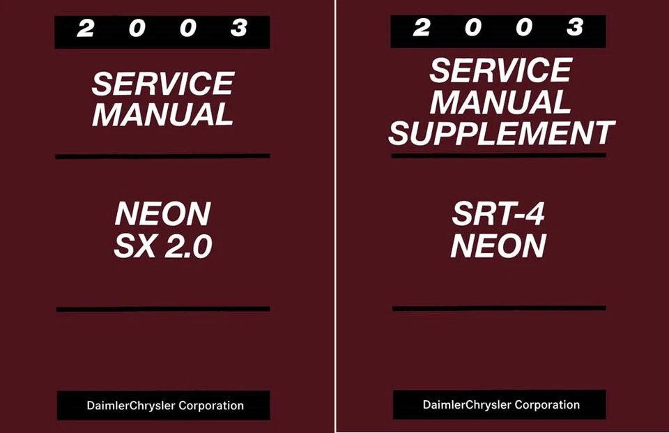 Dodge Neon SX 2.0 2003 manual de reparación de servicio de taller Foto 1 de 1
