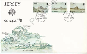 Unaddressed Jersey FDC First Day Cover 1978 EUROPA Stamp Set - Picture 1 of 1
