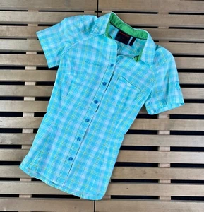 Women’s Outdoor Shirt Short Sleeve Mammut Size XS Blue - Picture 1 of 5