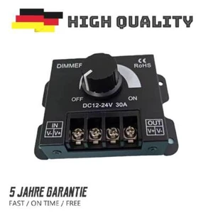 LED Dimmer 12V 24V DC 30A Helligkeitsregler LED-Streifen Lichtleiste PWM Regler~ - Bild 1 von 7