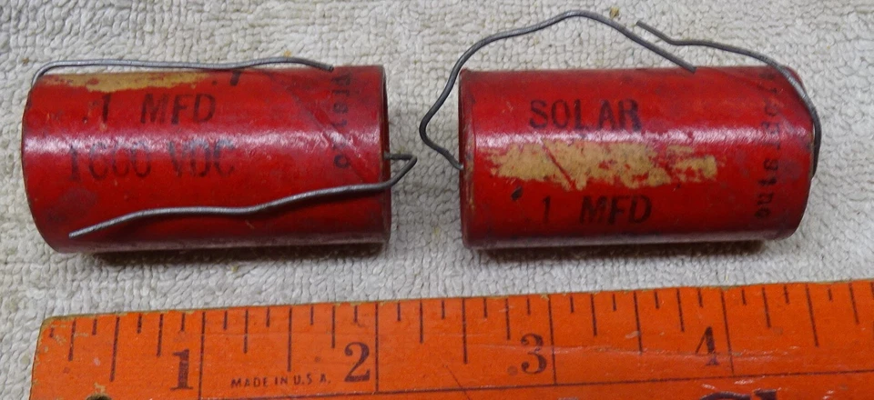 * Condensador vintage - SOLAR - TRANSOIL - PAPEL - 1FD 1600 - SIN USAR - Lote de 2 ** Foto 1 de 1