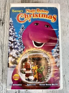 Barneys Night Before Christmas VHS 1999 White Tested - Imagen 1 de 3