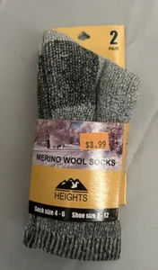 Heights Wool Blend Socks Shoe Size 7-12 Childrens - Picture 1 of 2